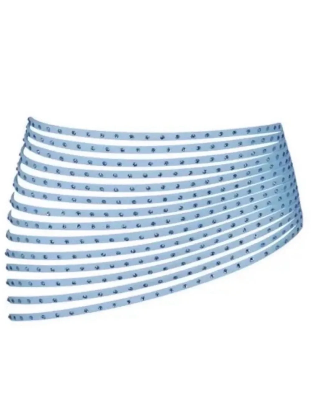 NWT - SKIMS- Rhinestone Swim Strappy Cover Up Skirt - Iris Blue - Small